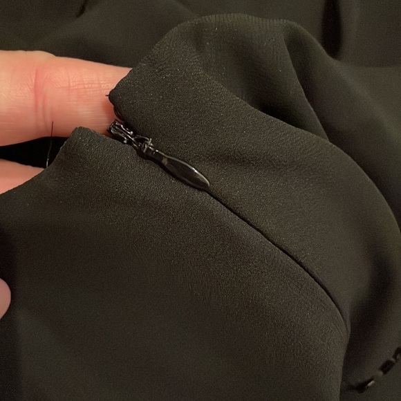 Patra Flapper Dress Tiered Chiffon Size 12 Black Fits Like Size 8 LBD - Picture 9 of 11